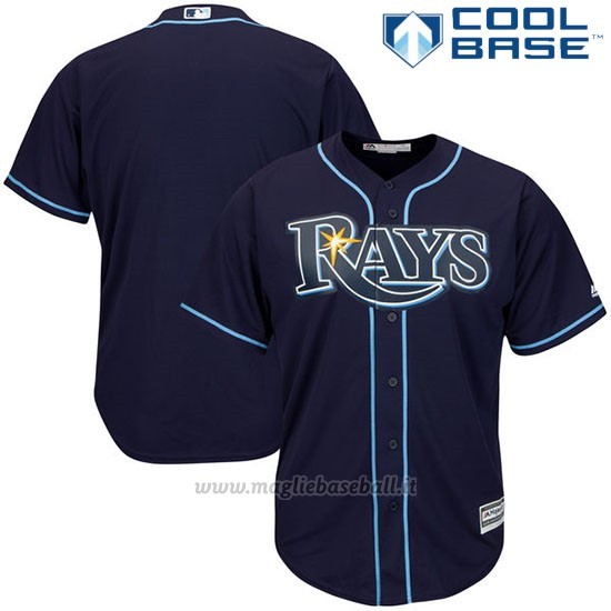 Maglia Baseball Uomo Tampa Bay Rays Blu Majestic Cool Base